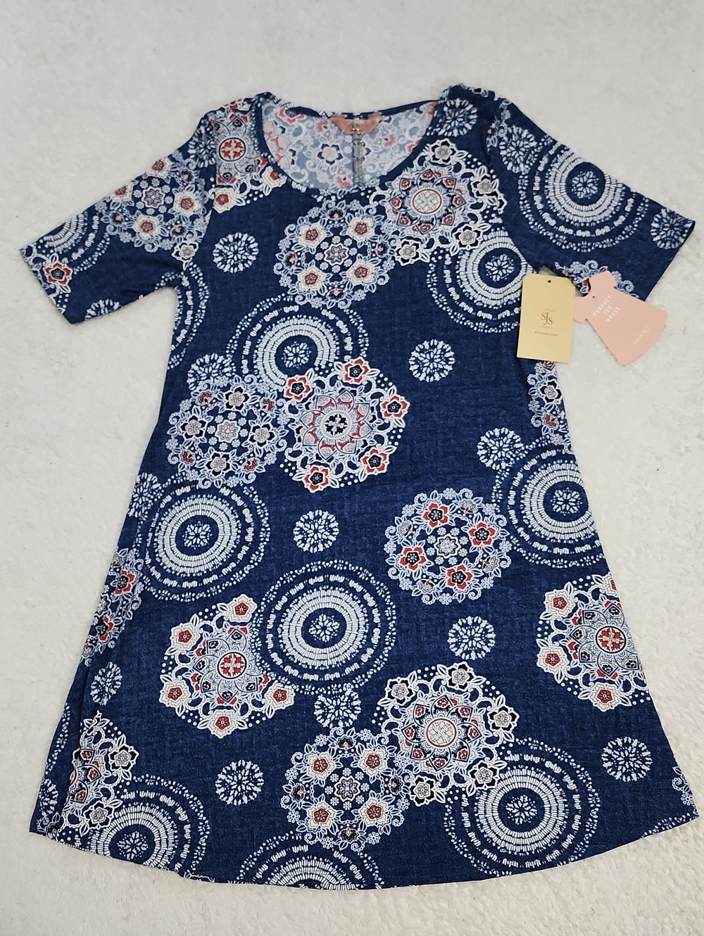 SJS Perfect Tee Dress Lightweight With Short Sleeves New With Tags